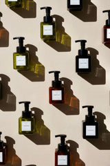 Reusable foaming soap dispenser plastic-free refill bottle